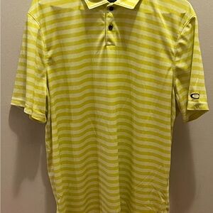 Oakley Men's Polo Shirt in Yellow and White